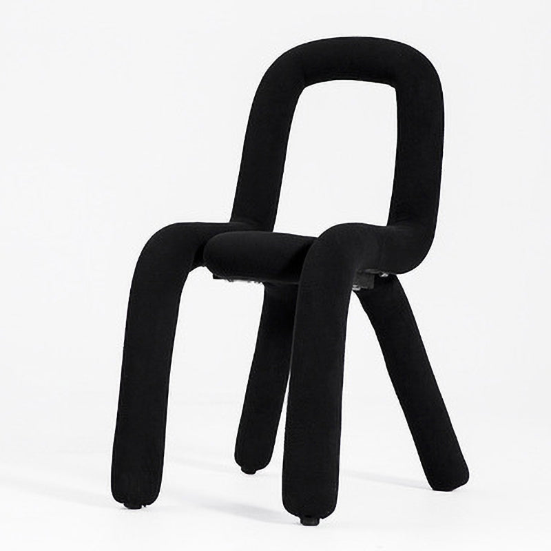 Glam Design Style Metal Chairs Kitchen Dining Room Open Back Side Chair Black 1 Piece Clearhalo ' kitchen&dining_furn' 'Dining Chairs' 'Dining Tables & Seating' 'dining_chair' 'furn' 'furn_dining_chair' 'Furniture' 'furniture_dining_chair' 'Kitchen & Dining Furniture' 'kitchen' 3851820