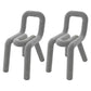 Glam Design Style Metal Chairs Kitchen Dining Room Open Back Side Chair Grey 2 Piece Set Clearhalo ' kitchen&dining_furn' 'Dining Chairs' 'Dining Tables & Seating' 'dining_chair' 'furn' 'furn_dining_chair' 'Furniture' 'furniture_dining_chair' 'Kitchen & Dining Furniture' 'kitchen' 3851828