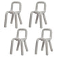 Glam Design Style Metal Chairs Kitchen Dining Room Open Back Side Chair Light Gray 4 Piece Set Clearhalo ' kitchen&dining_furn' 'Dining Chairs' 'Dining Tables & Seating' 'dining_chair' 'furn' 'furn_dining_chair' 'Furniture' 'furniture_dining_chair' 'Kitchen & Dining Furniture' 'kitchen' 3851835