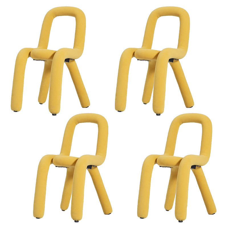 Glam Design Style Metal Chairs Kitchen Dining Room Open Back Side Chair Ginger 4 Piece Set Clearhalo ' kitchen&dining_furn' 'Dining Chairs' 'Dining Tables & Seating' 'dining_chair' 'furn' 'furn_dining_chair' 'Furniture' 'furniture_dining_chair' 'Kitchen & Dining Furniture' 'kitchen' 3851862