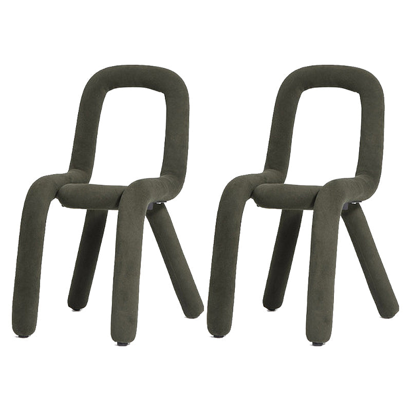 Glam Design Style Metal Chairs Kitchen Dining Room Open Back Side Chair Olive Green 2 Piece Set Clearhalo ' kitchen&dining_furn' 'Dining Chairs' 'Dining Tables & Seating' 'dining_chair' 'furn' 'furn_dining_chair' 'Furniture' 'furniture_dining_chair' 'Kitchen & Dining Furniture' 'kitchen' 3851864