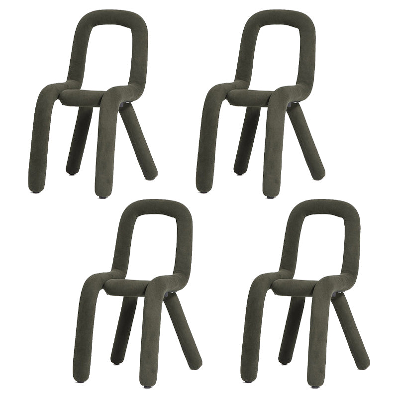 Glam Design Style Metal Chairs Kitchen Dining Room Open Back Side Chair Olive Green 4 Piece Set Clearhalo ' kitchen&dining_furn' 'Dining Chairs' 'Dining Tables & Seating' 'dining_chair' 'furn' 'furn_dining_chair' 'Furniture' 'furniture_dining_chair' 'Kitchen & Dining Furniture' 'kitchen' 3851865