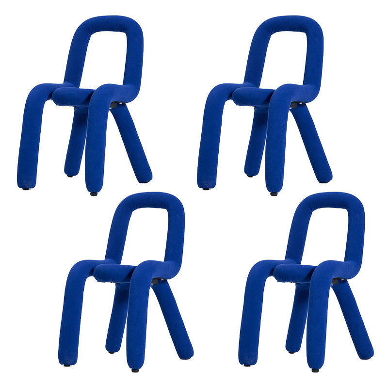 Glam Design Style Metal Chairs Kitchen Dining Room Open Back Side Chair Royal Blue 4 Piece Set Clearhalo ' kitchen&dining_furn' 'Dining Chairs' 'Dining Tables & Seating' 'dining_chair' 'furn' 'furn_dining_chair' 'Furniture' 'furniture_dining_chair' 'Kitchen & Dining Furniture' 'kitchen' 3851868