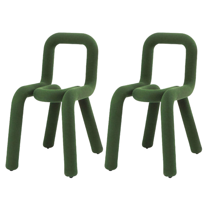 Glam Design Style Metal Chairs Kitchen Dining Room Open Back Side Chair Blackish Green 2 Piece Set Clearhalo ' kitchen&dining_furn' 'Dining Chairs' 'Dining Tables & Seating' 'dining_chair' 'furn' 'furn_dining_chair' 'Furniture' 'furniture_dining_chair' 'Kitchen & Dining Furniture' 'kitchen' 3851870