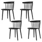Contemporary Plastic Armless Chair Windsor Back Side Chair for Home Use Black 4 Piece Set Clearhalo ' kitchen&dining_furn' 'Dining Chairs' 'Dining Tables & Seating' 'dining_chair' 'furn' 'furn_dining_chair' 'Furniture' 'furniture_dining_chair' 'Kitchen & Dining Furniture' 'kitchen' 3851880