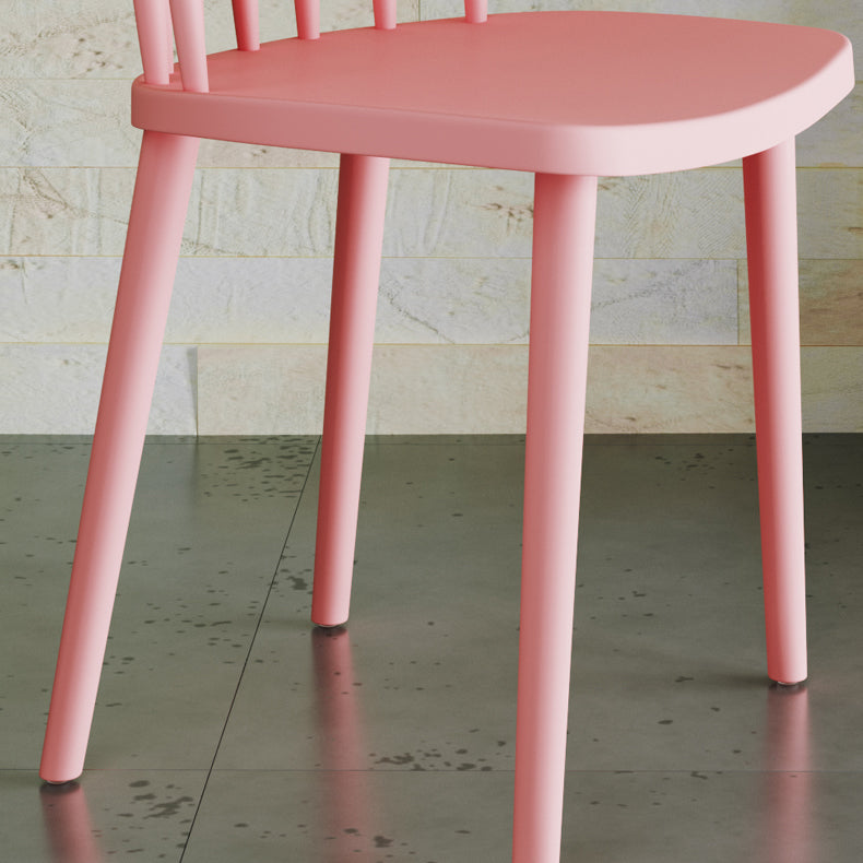 Contemporary Plastic Armless Chair Windsor Back Side Chair for Home Use Clearhalo ' kitchen&dining_furn' 'Dining Chairs' 'Dining Tables & Seating' 'dining_chair' 'furn' 'furn_dining_chair' 'Furniture' 'furniture_dining_chair' 'Kitchen & Dining Furniture' 'kitchen' 3851894