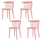 Contemporary Plastic Armless Chair Windsor Back Side Chair for Home Use Pink 4 Piece Set Clearhalo ' kitchen&dining_furn' 'Dining Chairs' 'Dining Tables & Seating' 'dining_chair' 'furn' 'furn_dining_chair' 'Furniture' 'furniture_dining_chair' 'Kitchen & Dining Furniture' 'kitchen' 3851902