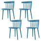 Contemporary Plastic Armless Chair Windsor Back Side Chair for Home Use Dark Blue 4 Piece Set Clearhalo ' kitchen&dining_furn' 'Dining Chairs' 'Dining Tables & Seating' 'dining_chair' 'furn' 'furn_dining_chair' 'Furniture' 'furniture_dining_chair' 'Kitchen & Dining Furniture' 'kitchen' 3851914