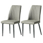Contemporary Style Upholstered Dining Side Chair Solid Back Armless Chair for Home Use Dark Gray 2 Piece Set Clearhalo ' kitchen&dining_furn' 'Dining Chairs' 'Dining Tables & Seating' 'dining_chair' 'furn' 'furn_dining_chair' 'Furniture' 'furniture_dining_chair' 'Kitchen & Dining Furniture' 'kitchen' 3851917