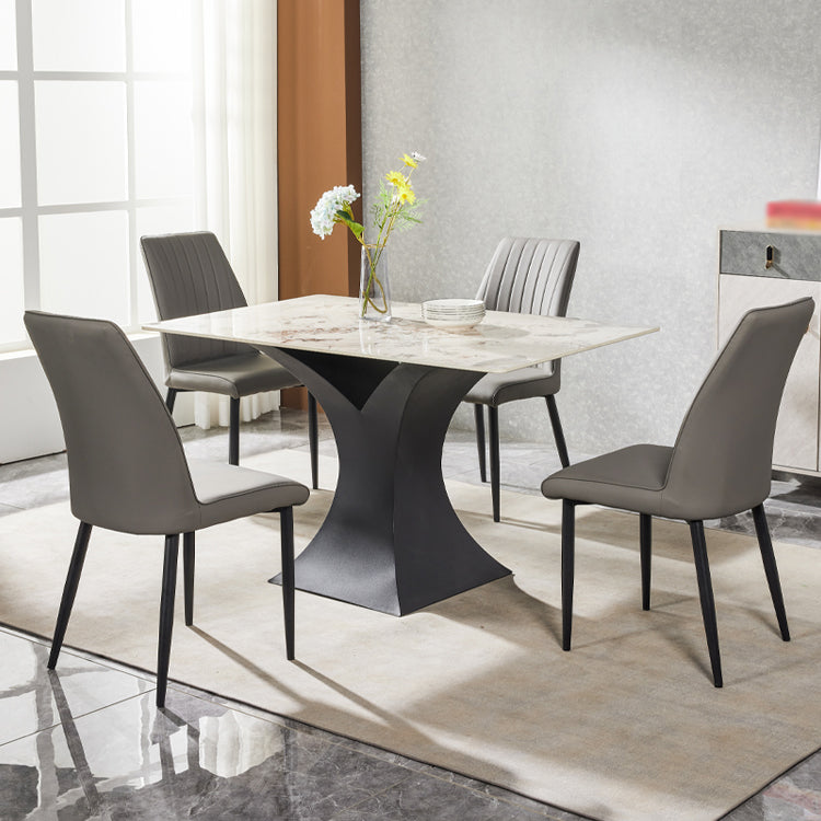Contemporary Style Upholstered Dining Side Chair Solid Back Armless Chair for Home Use Clearhalo ' kitchen&dining_furn' 'Dining Chairs' 'Dining Tables & Seating' 'dining_chair' 'furn' 'furn_dining_chair' 'Furniture' 'furniture_dining_chair' 'Kitchen & Dining Furniture' 'kitchen' 3851920
