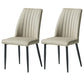 Contemporary Style Upholstered Dining Side Chair Solid Back Armless Chair for Home Use Light Gray 2 Piece Set Clearhalo ' kitchen&dining_furn' 'Dining Chairs' 'Dining Tables & Seating' 'dining_chair' 'furn' 'furn_dining_chair' 'Furniture' 'furniture_dining_chair' 'Kitchen & Dining Furniture' 'kitchen' 3851923