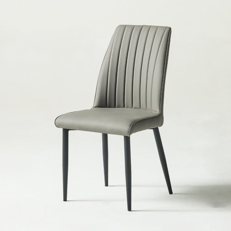 Contemporary Style Upholstered Dining Side Chair Solid Back Armless Chair for Home Use Clearhalo ' kitchen&dining_furn' 'Dining Chairs' 'Dining Tables & Seating' 'dining_chair' 'furn' 'furn_dining_chair' 'Furniture' 'furniture_dining_chair' 'Kitchen & Dining Furniture' 'kitchen' 3851924