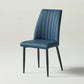 Contemporary Style Upholstered Dining Side Chair Solid Back Armless Chair for Home Use Blue 1 Piece Clearhalo ' kitchen&dining_furn' 'Dining Chairs' 'Dining Tables & Seating' 'dining_chair' 'furn' 'furn_dining_chair' 'Furniture' 'furniture_dining_chair' 'Kitchen & Dining Furniture' 'kitchen' 3851928