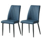 Contemporary Style Upholstered Dining Side Chair Solid Back Armless Chair for Home Use Blue 2 Piece Set Clearhalo ' kitchen&dining_furn' 'Dining Chairs' 'Dining Tables & Seating' 'dining_chair' 'furn' 'furn_dining_chair' 'Furniture' 'furniture_dining_chair' 'Kitchen & Dining Furniture' 'kitchen' 3851929
