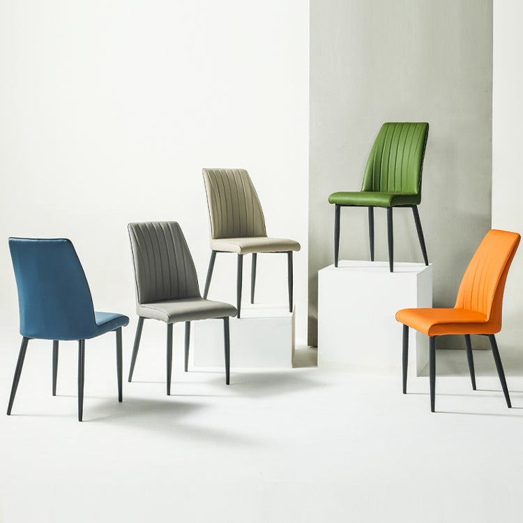 Contemporary Style Upholstered Dining Side Chair Solid Back Armless Chair for Home Use Clearhalo ' kitchen&dining_furn' 'Dining Chairs' 'Dining Tables & Seating' 'dining_chair' 'furn' 'furn_dining_chair' 'Furniture' 'furniture_dining_chair' 'Kitchen & Dining Furniture' 'kitchen' 3851936