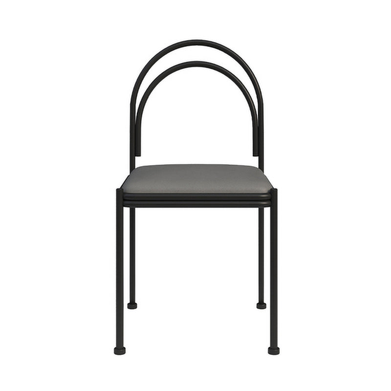Contemporary Metal Dining Armless Chair Open Back Dining Side Chair for Kitchen Dark Gray 1 Piece Clearhalo ' kitchen&dining_furn' 'Dining Chairs' 'Dining Tables & Seating' 'dining_chair' 'furn' 'furn_dining_chair' 'Furniture' 'furniture_dining_chair' 'Kitchen & Dining Furniture' 'kitchen' 3851946