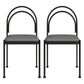 Contemporary Metal Dining Armless Chair Open Back Dining Side Chair for Kitchen Dark Gray 2 Piece Set Clearhalo ' kitchen&dining_furn' 'Dining Chairs' 'Dining Tables & Seating' 'dining_chair' 'furn' 'furn_dining_chair' 'Furniture' 'furniture_dining_chair' 'Kitchen & Dining Furniture' 'kitchen' 3851948