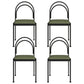 Contemporary Metal Dining Armless Chair Open Back Dining Side Chair for Kitchen Green 4 Piece Set Clearhalo ' kitchen&dining_furn' 'Dining Chairs' 'Dining Tables & Seating' 'dining_chair' 'furn' 'furn_dining_chair' 'Furniture' 'furniture_dining_chair' 'Kitchen & Dining Furniture' 'kitchen' 3851954