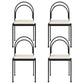 Contemporary Metal Dining Armless Chair Open Back Dining Side Chair for Kitchen Off-White 4 Piece Set Clearhalo ' kitchen&dining_furn' 'Dining Chairs' 'Dining Tables & Seating' 'dining_chair' 'furn' 'furn_dining_chair' 'Furniture' 'furniture_dining_chair' 'Kitchen & Dining Furniture' 'kitchen' 3851957
