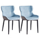 Home Scandinavian Arm Chair Wingback Metal Upholstered Dining Room Chair Blue 2 Piece Set Clearhalo ' kitchen&dining_furn' 'Dining Chairs' 'Dining Tables & Seating' 'dining_chair' 'furn' 'furn_dining_chair' 'Furniture' 'furniture_dining_chair' 'Kitchen & Dining Furniture' 'kitchen' 3851976