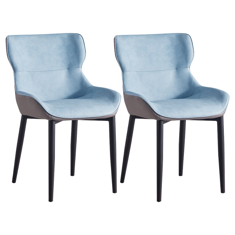 Home Scandinavian Arm Chair Wingback Metal Upholstered Dining Room Chair Blue 2 Piece Set Clearhalo ' kitchen&dining_furn' 'Dining Chairs' 'Dining Tables & Seating' 'dining_chair' 'furn' 'furn_dining_chair' 'Furniture' 'furniture_dining_chair' 'Kitchen & Dining Furniture' 'kitchen' 3851976