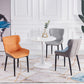 Home Scandinavian Arm Chair Wingback Metal Upholstered Dining Room Chair Clearhalo ' kitchen&dining_furn' 'Dining Chairs' 'Dining Tables & Seating' 'dining_chair' 'furn' 'furn_dining_chair' 'Furniture' 'furniture_dining_chair' 'Kitchen & Dining Furniture' 'kitchen' 3851982