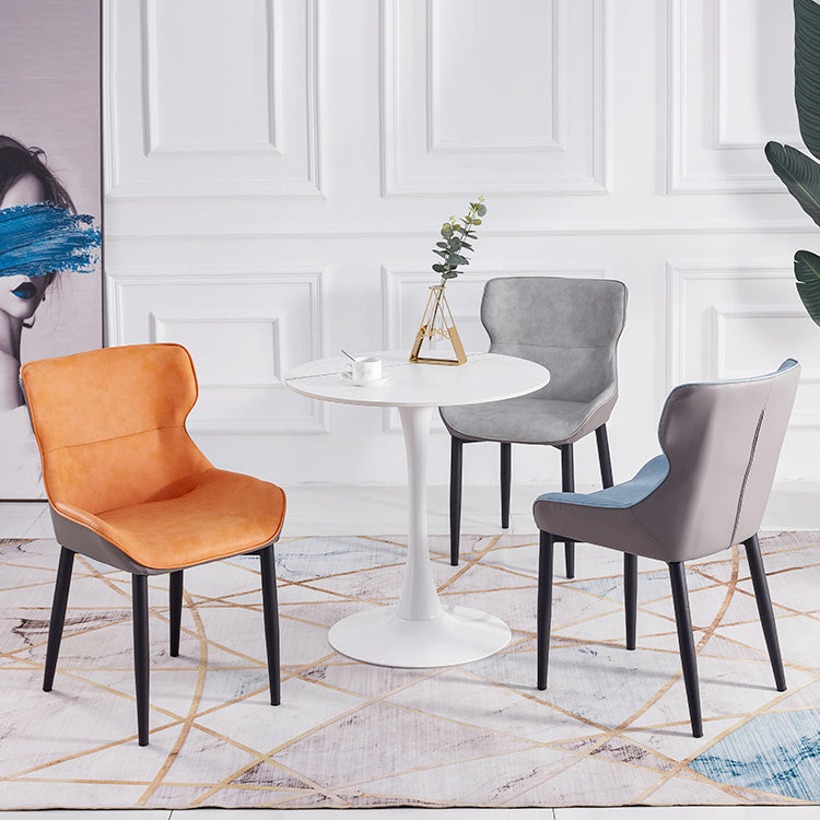 Home Scandinavian Arm Chair Wingback Metal Upholstered Dining Room Chair Clearhalo ' kitchen&dining_furn' 'Dining Chairs' 'Dining Tables & Seating' 'dining_chair' 'furn' 'furn_dining_chair' 'Furniture' 'furniture_dining_chair' 'Kitchen & Dining Furniture' 'kitchen' 3851982
