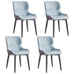 Home Scandinavian Arm Chair Wingback Metal Upholstered Dining Room Chair Light Blue 4 Piece Set Clearhalo ' kitchen&dining_furn' 'Dining Chairs' 'Dining Tables & Seating' 'dining_chair' 'furn' 'furn_dining_chair' 'Furniture' 'furniture_dining_chair' 'Kitchen & Dining Furniture' 'kitchen' 3851984