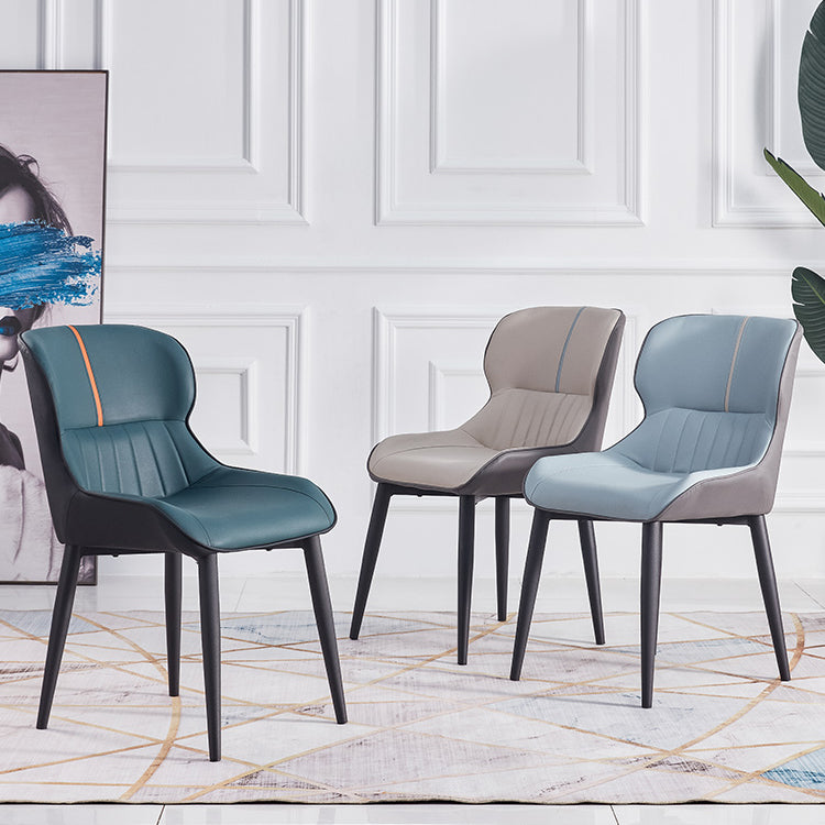 Home Scandinavian Arm Chair Wingback Metal Upholstered Dining Room Chair Clearhalo ' kitchen&dining_furn' 'Dining Chairs' 'Dining Tables & Seating' 'dining_chair' 'furn' 'furn_dining_chair' 'Furniture' 'furniture_dining_chair' 'Kitchen & Dining Furniture' 'kitchen' 3851985