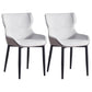 Home Scandinavian Arm Chair Wingback Metal Upholstered Dining Room Chair Cream Gray 2 Piece Set Clearhalo ' kitchen&dining_furn' 'Dining Chairs' 'Dining Tables & Seating' 'dining_chair' 'furn' 'furn_dining_chair' 'Furniture' 'furniture_dining_chair' 'Kitchen & Dining Furniture' 'kitchen' 3851988