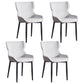 Home Scandinavian Arm Chair Wingback Metal Upholstered Dining Room Chair Cream Gray 4 Piece Set Clearhalo ' kitchen&dining_furn' 'Dining Chairs' 'Dining Tables & Seating' 'dining_chair' 'furn' 'furn_dining_chair' 'Furniture' 'furniture_dining_chair' 'Kitchen & Dining Furniture' 'kitchen' 3851989
