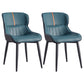 Home Scandinavian Arm Chair Wingback Metal Upholstered Dining Room Chair Navy Blue 2 Piece Set Clearhalo ' kitchen&dining_furn' 'Dining Chairs' 'Dining Tables & Seating' 'dining_chair' 'furn' 'furn_dining_chair' 'Furniture' 'furniture_dining_chair' 'Kitchen & Dining Furniture' 'kitchen' 3851994