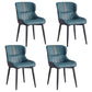 Home Scandinavian Arm Chair Wingback Metal Upholstered Dining Room Chair Navy Blue 4 Piece Set Clearhalo ' kitchen&dining_furn' 'Dining Chairs' 'Dining Tables & Seating' 'dining_chair' 'furn' 'furn_dining_chair' 'Furniture' 'furniture_dining_chair' 'Kitchen & Dining Furniture' 'kitchen' 3851995