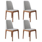 Scandinavian Home Side Chair Solid Back Wood Upholstered Dining Room Chair Grey 4 Piece Set Clearhalo ' kitchen&dining_furn' 'Dining Chairs' 'Dining Tables & Seating' 'dining_chair' 'furn' 'furn_dining_chair' 'Furniture' 'furniture_dining_chair' 'Kitchen & Dining Furniture' 'kitchen' 3851999