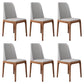 Scandinavian Home Side Chair Solid Back Wood Upholstered Dining Room Chair Grey 6 Piece Set Clearhalo ' kitchen&dining_furn' 'Dining Chairs' 'Dining Tables & Seating' 'dining_chair' 'furn' 'furn_dining_chair' 'Furniture' 'furniture_dining_chair' 'Kitchen & Dining Furniture' 'kitchen' 3852000