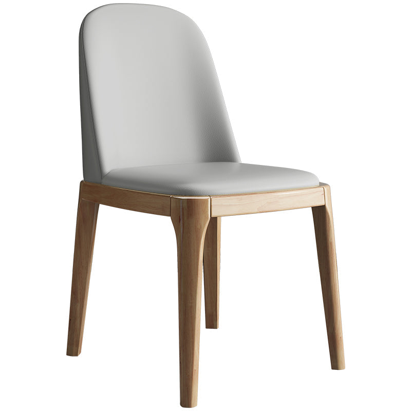 Scandinavian Home Side Chair Solid Back Wood Upholstered Dining Room Chair Clearhalo ' kitchen&dining_furn' 'Dining Chairs' 'Dining Tables & Seating' 'dining_chair' 'furn' 'furn_dining_chair' 'Furniture' 'furniture_dining_chair' 'Kitchen & Dining Furniture' 'kitchen' 3852005