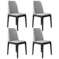 Scandinavian Home Side Chair Solid Back Wood Upholstered Dining Room Chair Light Gray 4 Piece Set Clearhalo ' kitchen&dining_furn' 'Dining Chairs' 'Dining Tables & Seating' 'dining_chair' 'furn' 'furn_dining_chair' 'Furniture' 'furniture_dining_chair' 'Kitchen & Dining Furniture' 'kitchen' 3852011
