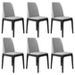 Scandinavian Home Side Chair Solid Back Wood Upholstered Dining Room Chair Light Gray 6 Piece Set Clearhalo ' kitchen&dining_furn' 'Dining Chairs' 'Dining Tables & Seating' 'dining_chair' 'furn' 'furn_dining_chair' 'Furniture' 'furniture_dining_chair' 'Kitchen & Dining Furniture' 'kitchen' 3852012