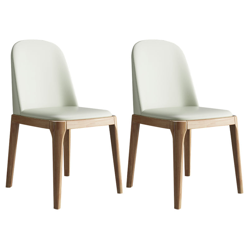 Scandinavian Home Side Chair Solid Back Wood Upholstered Dining Room Chair Beige 2 Piece Set Clearhalo ' kitchen&dining_furn' 'Dining Chairs' 'Dining Tables & Seating' 'dining_chair' 'furn' 'furn_dining_chair' 'Furniture' 'furniture_dining_chair' 'Kitchen & Dining Furniture' 'kitchen' 3852014