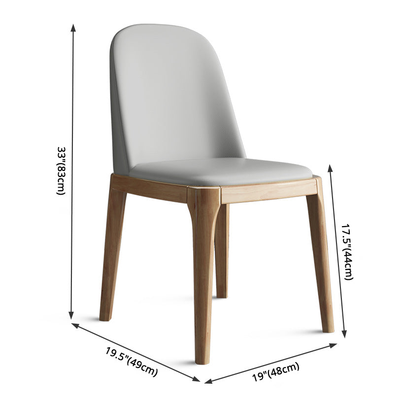 Scandinavian Home Side Chair Solid Back Wood Upholstered Dining Room Chair Clearhalo ' kitchen&dining_furn' 'Dining Chairs' 'Dining Tables & Seating' 'dining_chair' 'furn' 'furn_dining_chair' 'Furniture' 'furniture_dining_chair' 'Kitchen & Dining Furniture' 'kitchen' 3852015