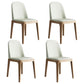 Scandinavian Home Side Chair Solid Back Wood Upholstered Dining Room Chair Beige 4 Piece Set Clearhalo ' kitchen&dining_furn' 'Dining Chairs' 'Dining Tables & Seating' 'dining_chair' 'furn' 'furn_dining_chair' 'Furniture' 'furniture_dining_chair' 'Kitchen & Dining Furniture' 'kitchen' 3852016