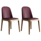 Scandinavian Home Side Chair Solid Back Wood Upholstered Dining Room Chair Red 2 Piece Set Clearhalo ' kitchen&dining_furn' 'Dining Chairs' 'Dining Tables & Seating' 'dining_chair' 'furn' 'furn_dining_chair' 'Furniture' 'furniture_dining_chair' 'Kitchen & Dining Furniture' 'kitchen' 3852018