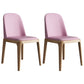 Scandinavian Home Side Chair Solid Back Wood Upholstered Dining Room Chair Pink 2 Piece Set Clearhalo ' kitchen&dining_furn' 'Dining Chairs' 'Dining Tables & Seating' 'dining_chair' 'furn' 'furn_dining_chair' 'Furniture' 'furniture_dining_chair' 'Kitchen & Dining Furniture' 'kitchen' 3852021