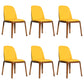 Scandinavian Home Side Chair Solid Back Wood Upholstered Dining Room Chair Yellow 6 Piece Set Clearhalo ' kitchen&dining_furn' 'Dining Chairs' 'Dining Tables & Seating' 'dining_chair' 'furn' 'furn_dining_chair' 'Furniture' 'furniture_dining_chair' 'Kitchen & Dining Furniture' 'kitchen' 3852026