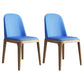 Scandinavian Home Side Chair Solid Back Wood Upholstered Dining Room Chair Blue 2 Piece Set Clearhalo ' kitchen&dining_furn' 'Dining Chairs' 'Dining Tables & Seating' 'dining_chair' 'furn' 'furn_dining_chair' 'Furniture' 'furniture_dining_chair' 'Kitchen & Dining Furniture' 'kitchen' 3852027