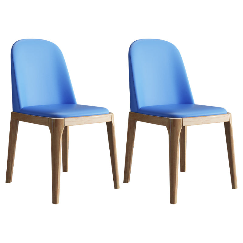 Scandinavian Home Side Chair Solid Back Wood Upholstered Dining Room Chair Blue 2 Piece Set Clearhalo ' kitchen&dining_furn' 'Dining Chairs' 'Dining Tables & Seating' 'dining_chair' 'furn' 'furn_dining_chair' 'Furniture' 'furniture_dining_chair' 'Kitchen & Dining Furniture' 'kitchen' 3852027