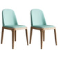 Scandinavian Home Side Chair Solid Back Wood Upholstered Dining Room Chair Light Blue 2 Piece Set Clearhalo ' kitchen&dining_furn' 'Dining Chairs' 'Dining Tables & Seating' 'dining_chair' 'furn' 'furn_dining_chair' 'Furniture' 'furniture_dining_chair' 'Kitchen & Dining Furniture' 'kitchen' 3852030