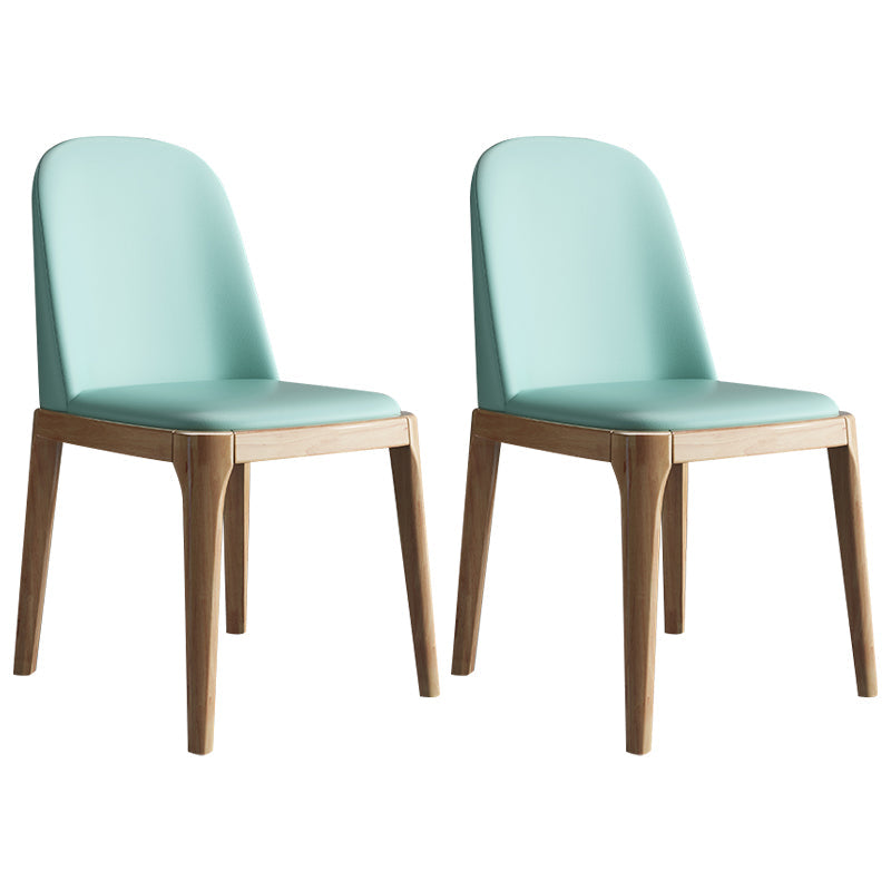 Scandinavian Home Side Chair Solid Back Wood Upholstered Dining Room Chair Light Blue 2 Piece Set Clearhalo ' kitchen&dining_furn' 'Dining Chairs' 'Dining Tables & Seating' 'dining_chair' 'furn' 'furn_dining_chair' 'Furniture' 'furniture_dining_chair' 'Kitchen & Dining Furniture' 'kitchen' 3852030