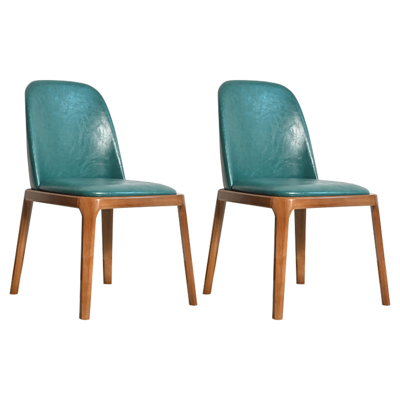 Scandinavian Home Side Chair Solid Back Wood Upholstered Dining Room Chair Green 2 Piece Set Clearhalo ' kitchen&dining_furn' 'Dining Chairs' 'Dining Tables & Seating' 'dining_chair' 'furn' 'furn_dining_chair' 'Furniture' 'furniture_dining_chair' 'Kitchen & Dining Furniture' 'kitchen' 3852033