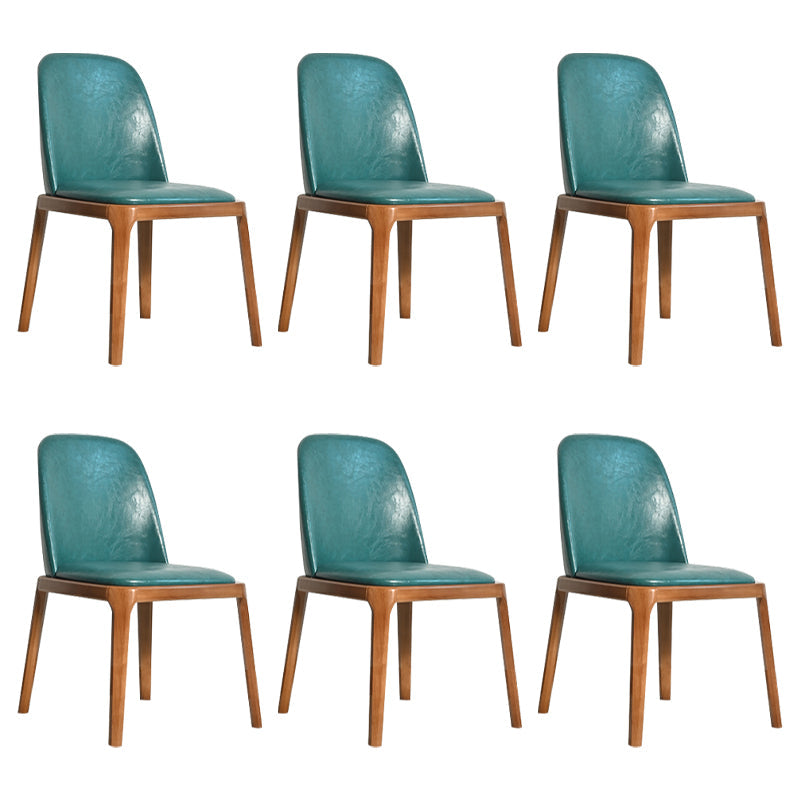Scandinavian Home Side Chair Solid Back Wood Upholstered Dining Room Chair Green 6 Piece Set Clearhalo ' kitchen&dining_furn' 'Dining Chairs' 'Dining Tables & Seating' 'dining_chair' 'furn' 'furn_dining_chair' 'Furniture' 'furniture_dining_chair' 'Kitchen & Dining Furniture' 'kitchen' 3852035